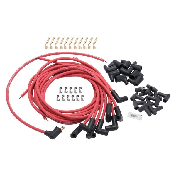 Edelbrock SPARK PLUG WIRES RED UNIV 90 DEGREE BOOTS 22711